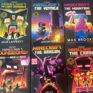 Minecraft Kids Book Set by Mojang - Black and Multicolor Covers
